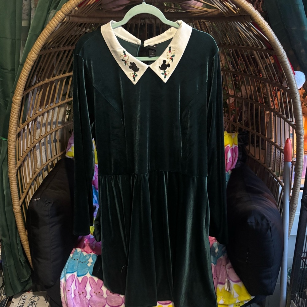 Disney Mickey Minnie velvet holiday dress